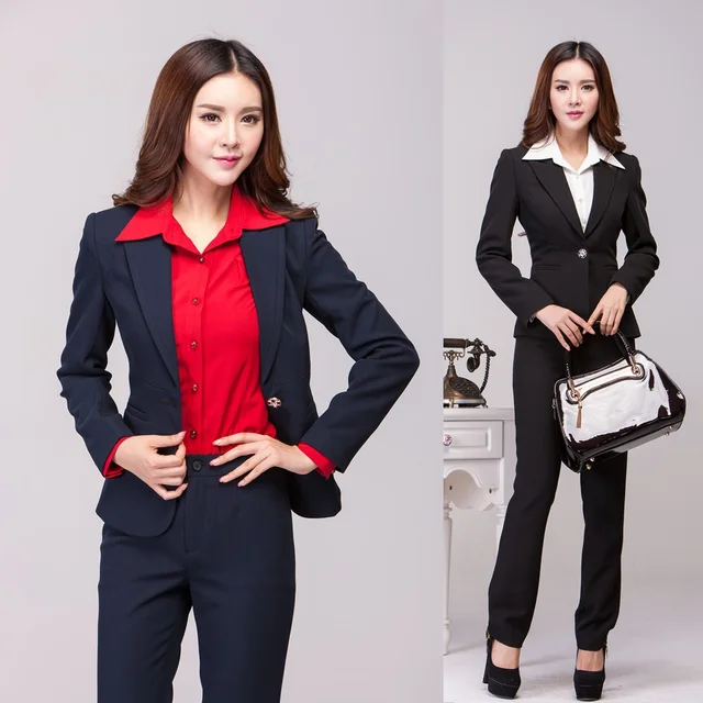 Buy New 2016 Winter Formal Ladies Pant Suits for Women