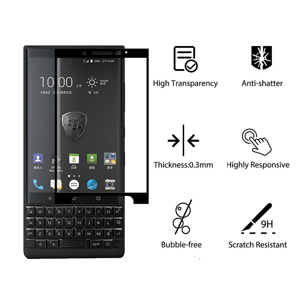 5 pz/Лото для Blackberry Key2 2.5D изогнутые 9 H твердость закаленного Стекло Экран протектор