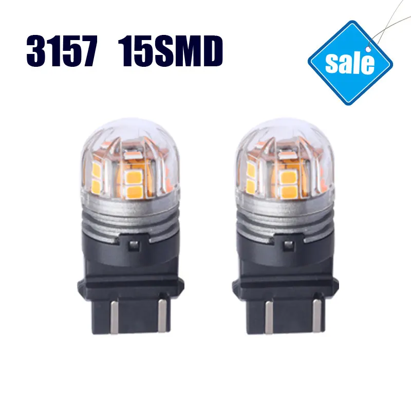 

3157 Auto Trucks LED Front Rear Turn Signal Lamp High Quality 3000K Yellow Lights DC 10V 36V Wholesale