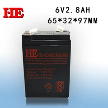 IL 6 v 2.8ah 20hr batterie au plomb petit recharge batterie pour éclairage de secours électronique échelle solaire système 65*32*97mm