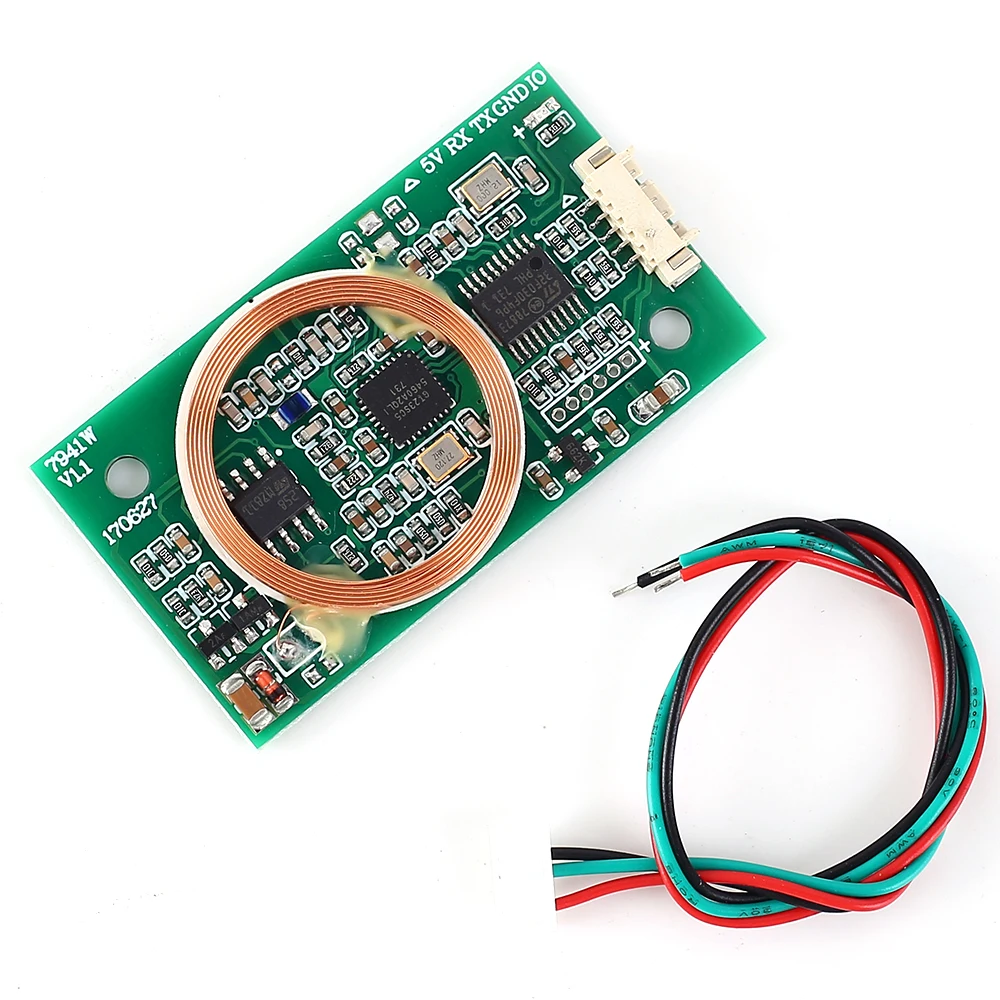 DC 5 В RFID считыватель Беспроводной Модуль UART 3Pin 125 кГц 13,56 МГц считывание карт EM4100 для IC карты PCB аттенна сенсор наборы для Arduino
