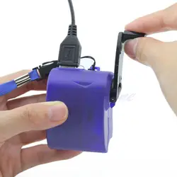 OOTDTY Новый динамо рукоятки генератора мобильного телефона USB чрезвычайных зарядное устройство для КПК MP3 Samsung