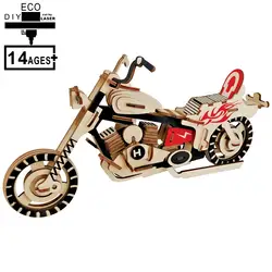 Детские игрушки 3D Деревянный обучающие игрушки-пазлы для взрослых детей Lightning мотоцикл головоломки