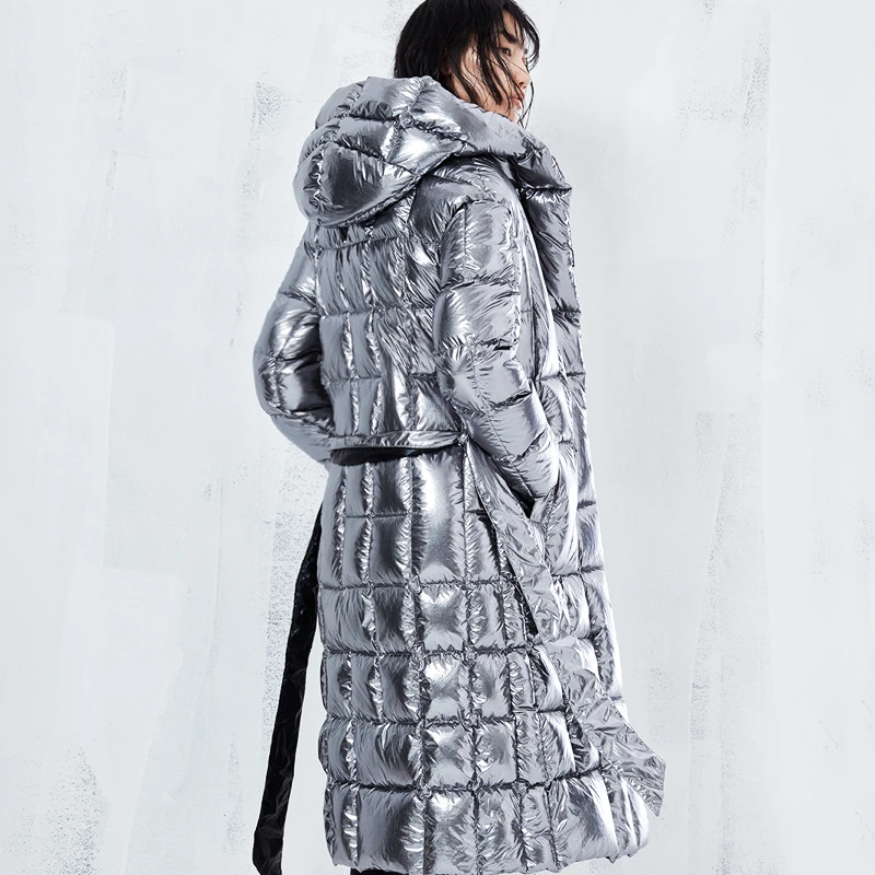 [XITAO] 2018 Autumn Europe Fashion New Women Wise-waisted Covered Button Full Sleeve Solid Color Casual Thick Down Coat ZLL1265