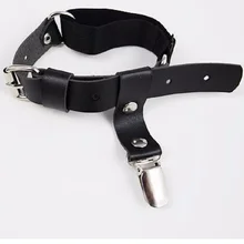 Женская Панк кожаная портупея пояс ручной работы высокие эластичные Harajuku ноги кольцо чулок металлический зажим «утиный клюв»