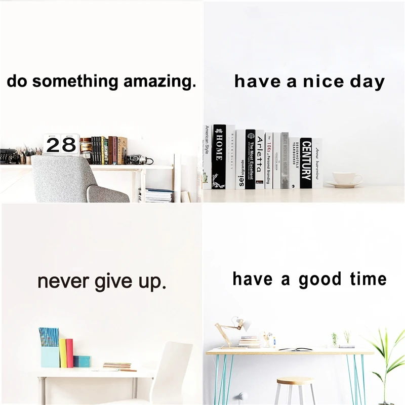 Us 2 37 5 Off Positive Energy Quotes Vinyl Wall Sticker For Room Decoration Mural Bedroom Decor Sentences Tile Wallstickers Decal Cute Things In