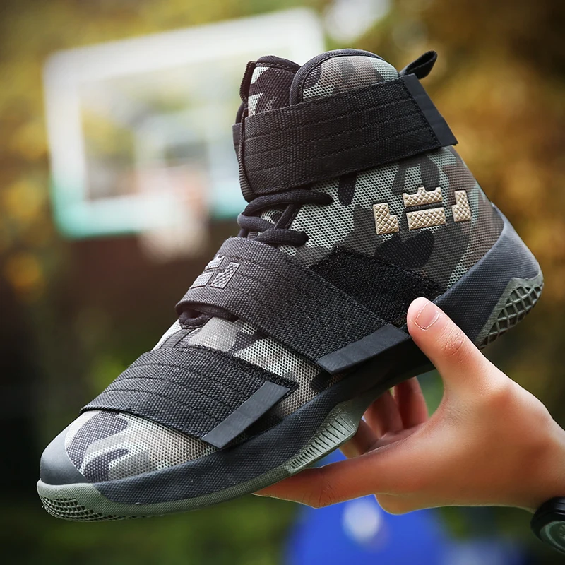 

Lovers Sneakers Men Brands Camouflage Basketball Shoes Women Breathable Slip Wear Sports Shoes Shockproof Boots Basket Homme