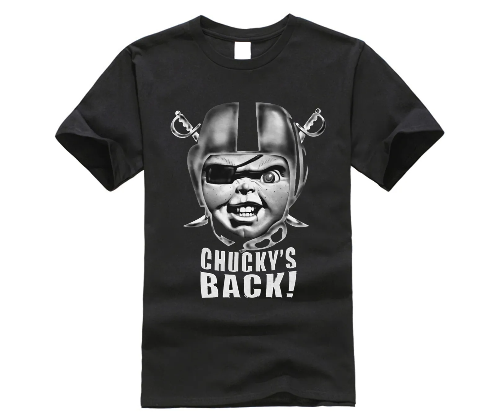 

Las Vegas RAIDERS T SHIRT OAKLAND CHUCKY'S BACK ! Summer Men'S fashion Tee,Comfortable t shirt,Casual Short Sleeve TEE