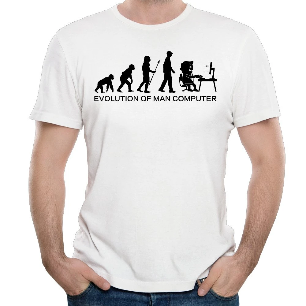 evolution of man t shirt