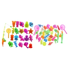 2 комплекта из 54 шт., детская игрушка для ванны, магнитная игрушка для рыбалки, яркая рыба, набор моделей, детская игрушка для воды, Ранняя игрушка для детского развития