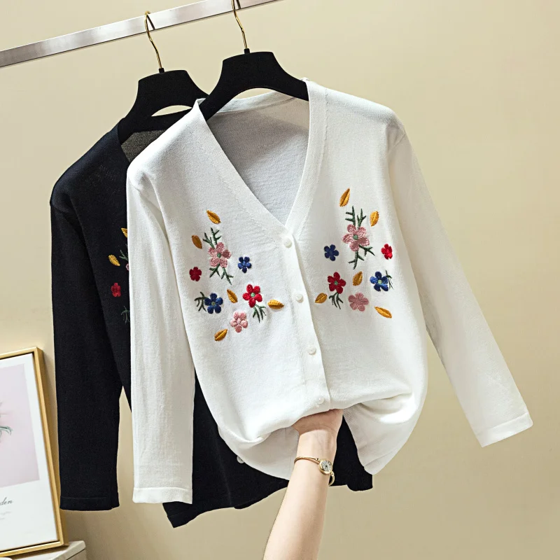

new easing the brief paragraph cardigan sweater restoring ancient ways women in early spring v-neck thin embroide