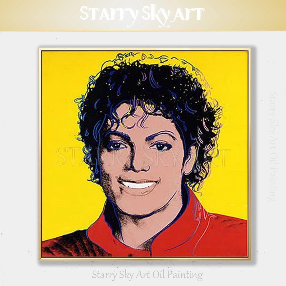 Artist Hand painted High Quality Super Star Michael Jackson Oil
