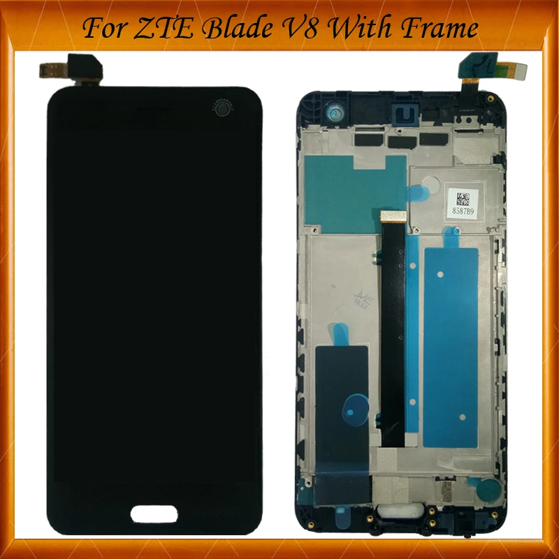 Продажа 100% хорошо протестирован для zte Blade V8 ЖК дисплей сенсорный экран дигитайзер для zte Blade V8 BV0800 ЖК экран с без рамки в наличии