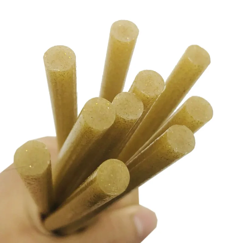 5 ชิ้น/ล็อต 7x200 มิลลิเมตร DIY Gold Hot Melt กาว Sticks กาวสำหรับกาวปืนกาวความหนืดสูงซ่อม DIY Art Craft เครื่องมือความร้อน