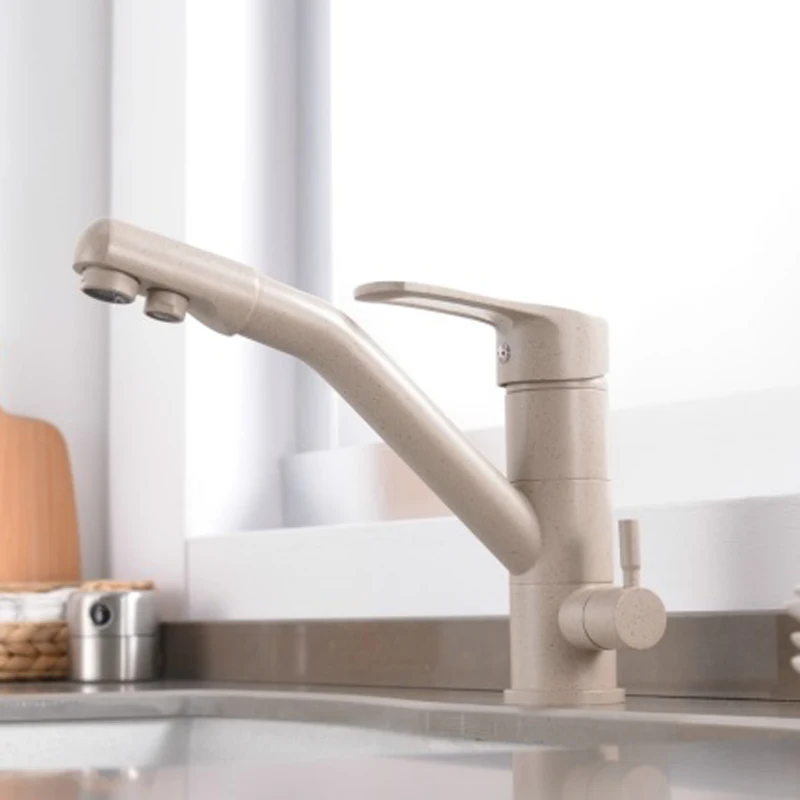  New Arrival Filter Kitchen Faucets Dual Handle Hot and Cold Kitchen Faucet With Filter Drinking Wat - 32892286374