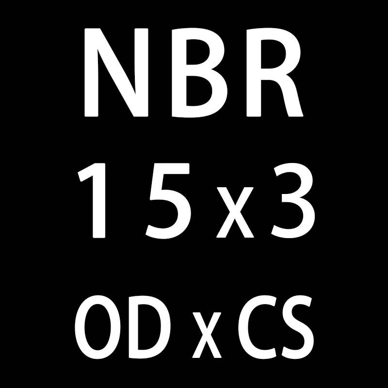 50 шт./лот резиновым кольцом NBR уплотнения-хомут с круглым воротником для мальчиков и девочек 3 мм Толщина OD10/11/12/13/14/15/16/17/18/19/20*3 мм уплотнительное кольцо уплотнения прокладки масляное кольцо шайба - Цвет: OD15mm