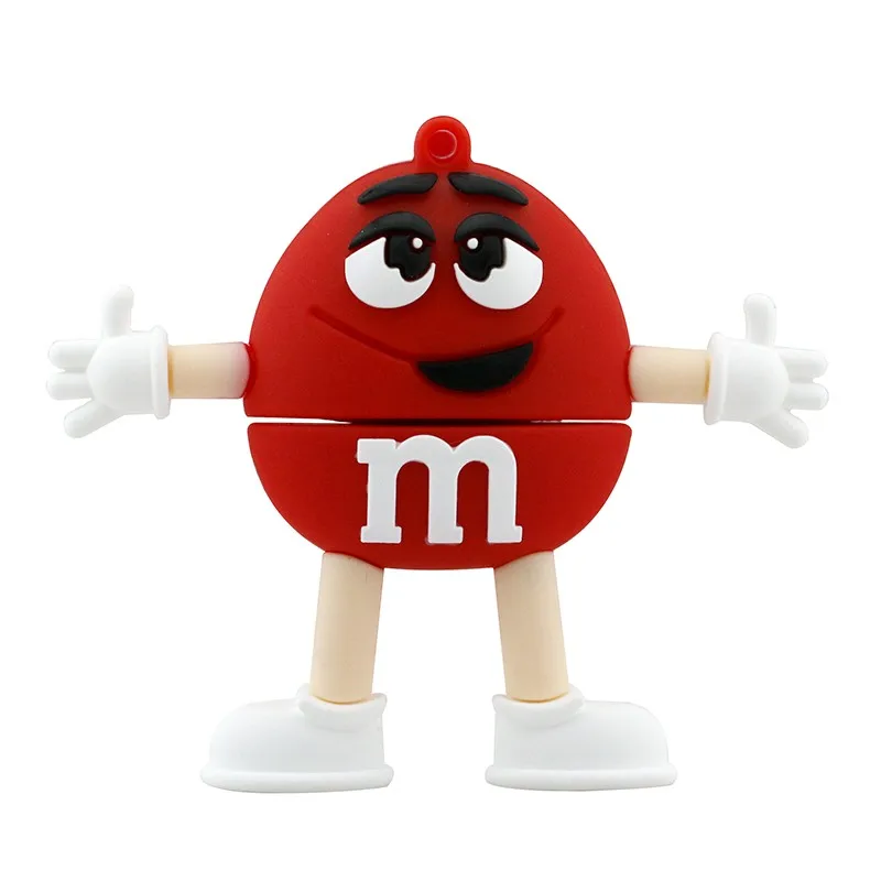 Прекрасный USB 2,0 мультфильм шоколад M&M радужные бобы конфеты USB флэш-накопитель 4 ГБ 8 г 16 ГБ 32 ГБ 64 Гб Флешка флэш-карта памяти подарки