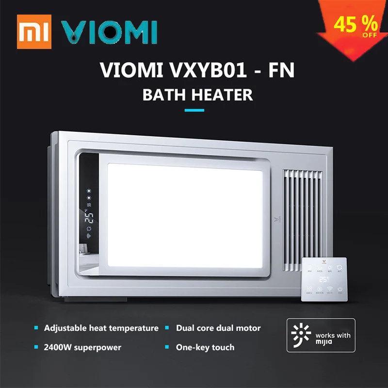 Us 137 45 46 Off 01 Viomi 4 In 1 Smart Led Bath Heater Pro Ceiling Light Bathing Light For Mihome App Remote Control For Bathroom Xyb01 Fn In