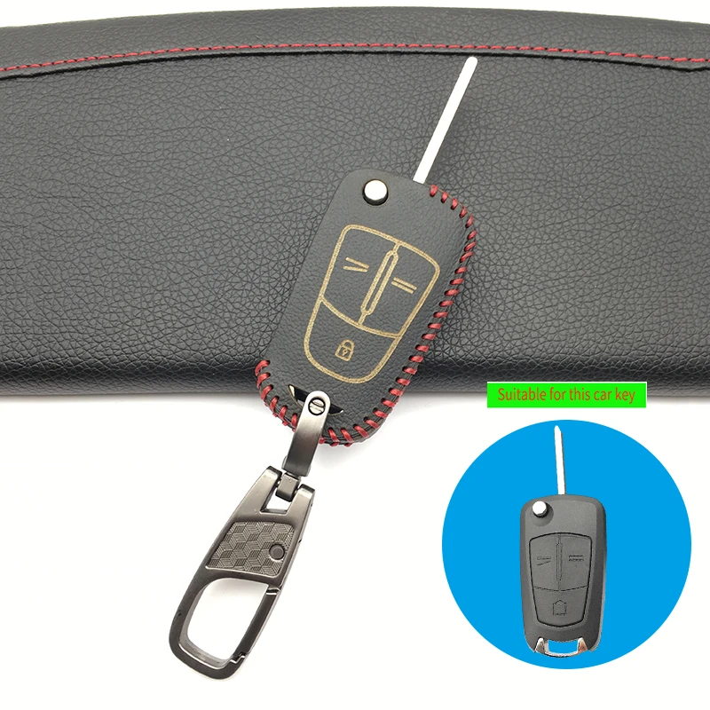 3 Buttons Leather Remote Flip Folding Key Shell Cover For Opel Astra H J G Insignia Vectra C Corsa D Zafira B Signum Vauxhall | Автомобили
