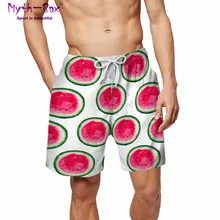Летние мужские пляжные шорты водонепроницаемые спортивные штаны Фрукты 3D принт мужские свободные беговые шорты для тренажерного зала шорты для отдыха Плавание Серфинг доска одежда для плавания