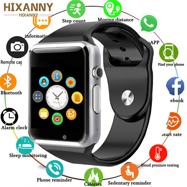 

A1 Smart Watch Bluetooth WristWatch Sport Pedometer With SIM Camera Smartwatch For Android Smartphone Russia T15 PK DZ09 Q18 X6