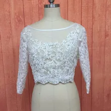 Индивидуальный заказ Бисероплетение Аппликации длинный 3/4 рукав кружева свадебное болеро жакет элегантный тюль свадебные куртки