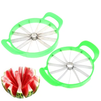 

Creative Watermelon Slicer Melon Cutter Knife Stainless Steel Fruit Cutting Slicer Fruit Divider Kitchen Tools 34X26/29X21.5cm