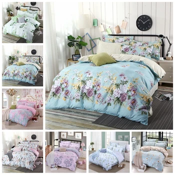 

Fashion Flower Birds & Blooms Bedding set Bed Linens 4pcs/set Duvet Cover set Pastoral Bed set kids / Adult Bedding Bedcloth