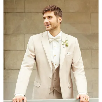 

Custom Made Men Tuxedo Lapel Tan Notch Tailored Suit Luxury And Comfort With An Open Cut Jacket Wedding Mens Suits With Pants