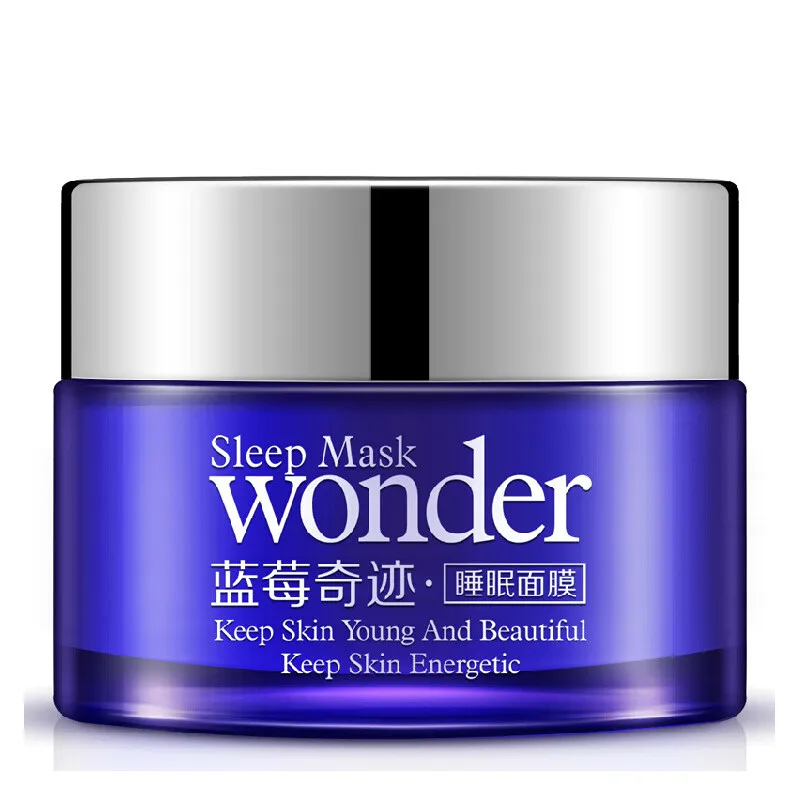 2Pcs BIOAQUA No Wash Blueberry Sleeping Mask Cream Essence Moisturizing