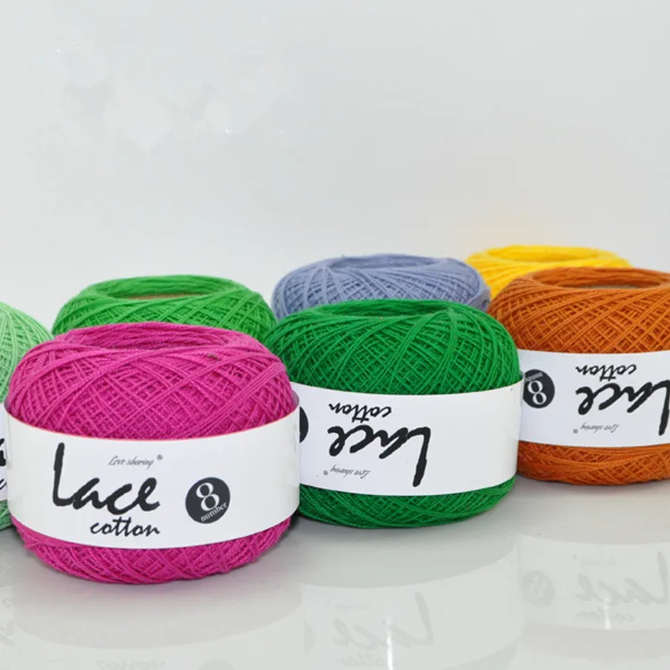 8 Lace Yarn Summer Thin Crochet Yarn 100Cotton Hand Knitting Yarn 10