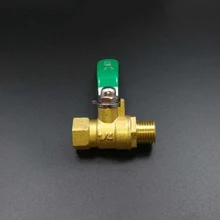 1/" BSP Female x 1/4" BSP Male Thread двухсторонний латунный запорный шаровой клапан для воды, масла, воздуха