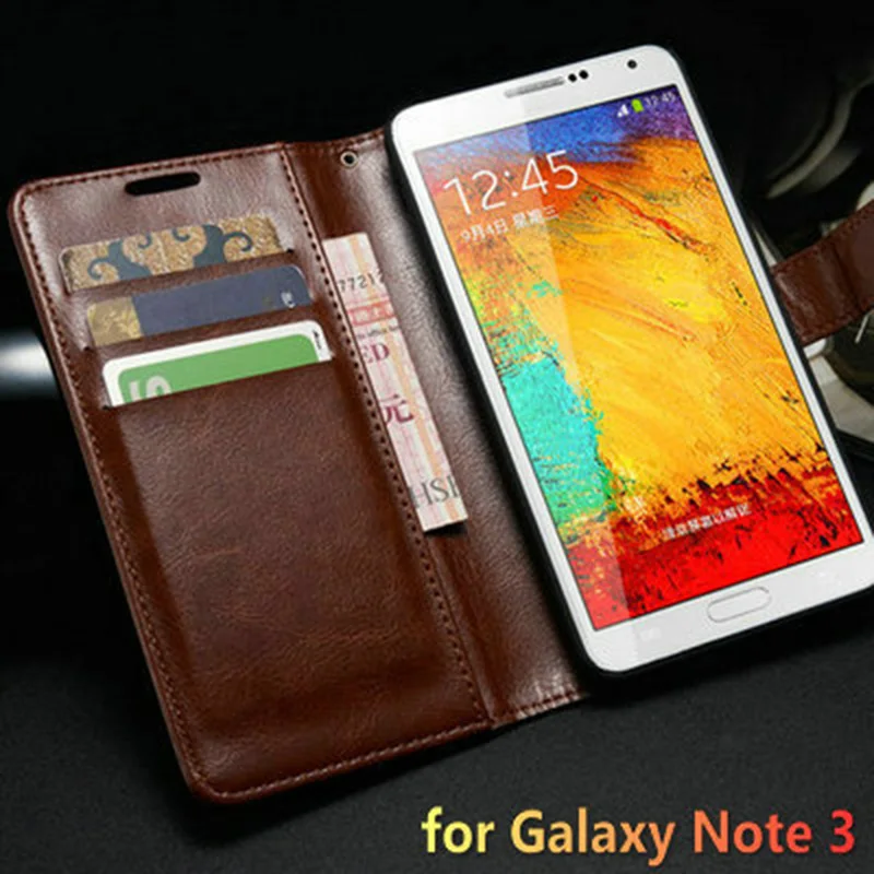 Vintage Wallet with Stand PU Leather Case for Samsung