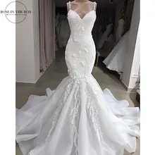 Vestidos De Novia эротичное с вырезом на спине русалка свадебное платье ручной работы украшенное бисером свадебное платье кружева аплодисменты свадебное платье gelinlik