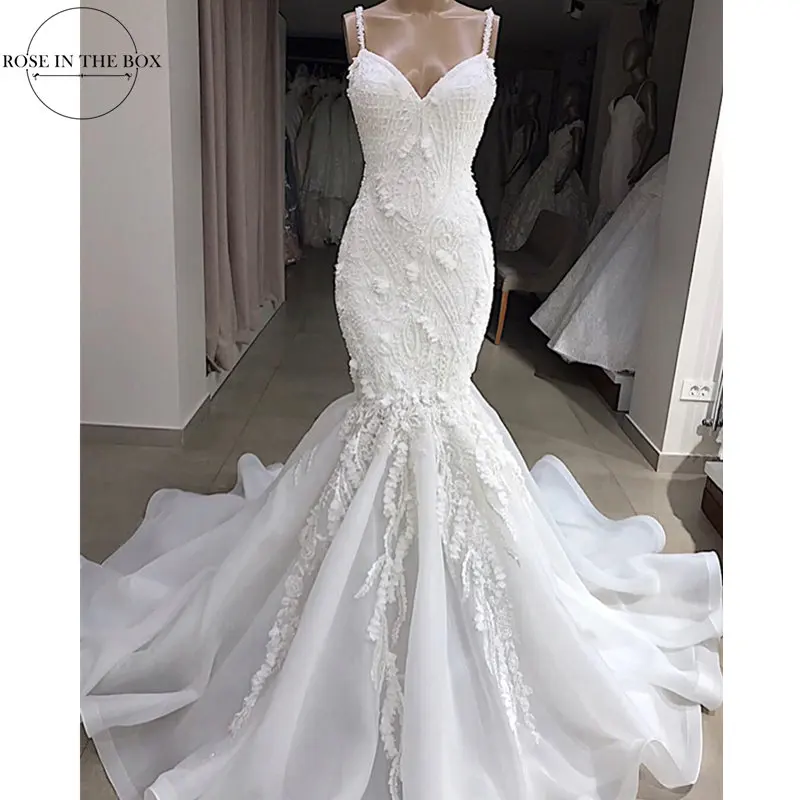 Vestidos De Novia Sexy Backless Lace Mermaid Wedding Dress Handmade Beaded Gowns Appluques Bridal gelinlik | Свадьбы и торжества