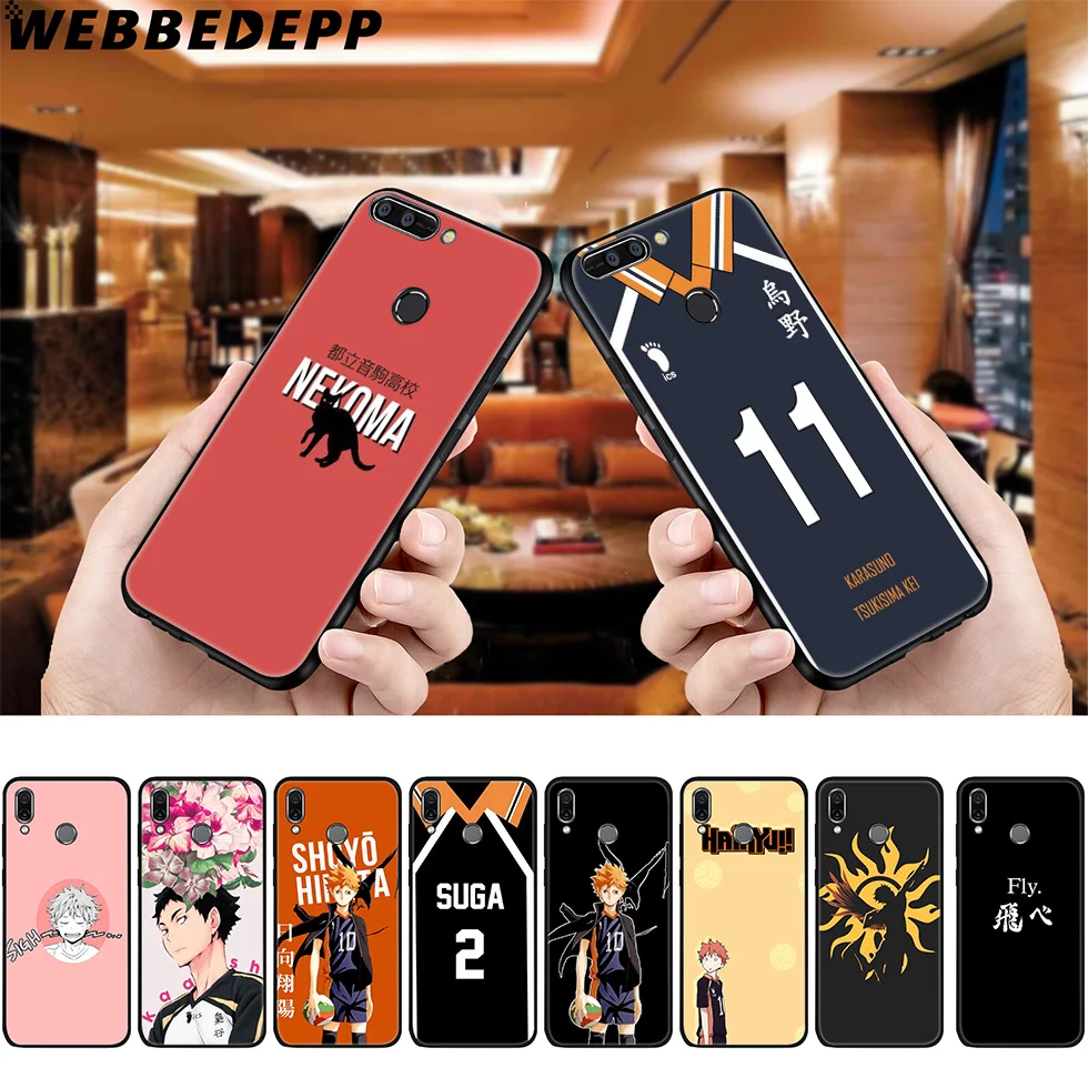 WEBBEDEPP мягкий чехол с Аниме Haikyuu для Huawei P8 P9 P10 P20 P30 Lite Pro P Smart Z Plus 2019 Y6 Prime 2018 2017 Mini |