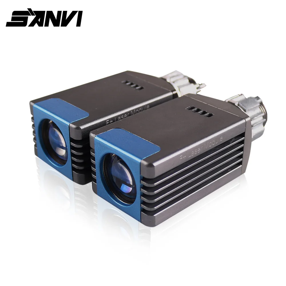 Sanvi 2pc Laser Projector Lens Headlight 12V 6000K High Beam Far shooting laser headlight for H7