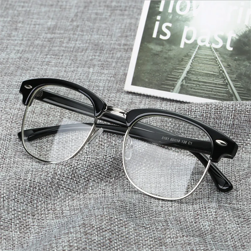 

GLTREE Rice Frame Myopia Glasses Men Business Myopic Glasses Short-sighted Eyewear Women Black Spectacles Degree 1.0 to 6.0 GN3