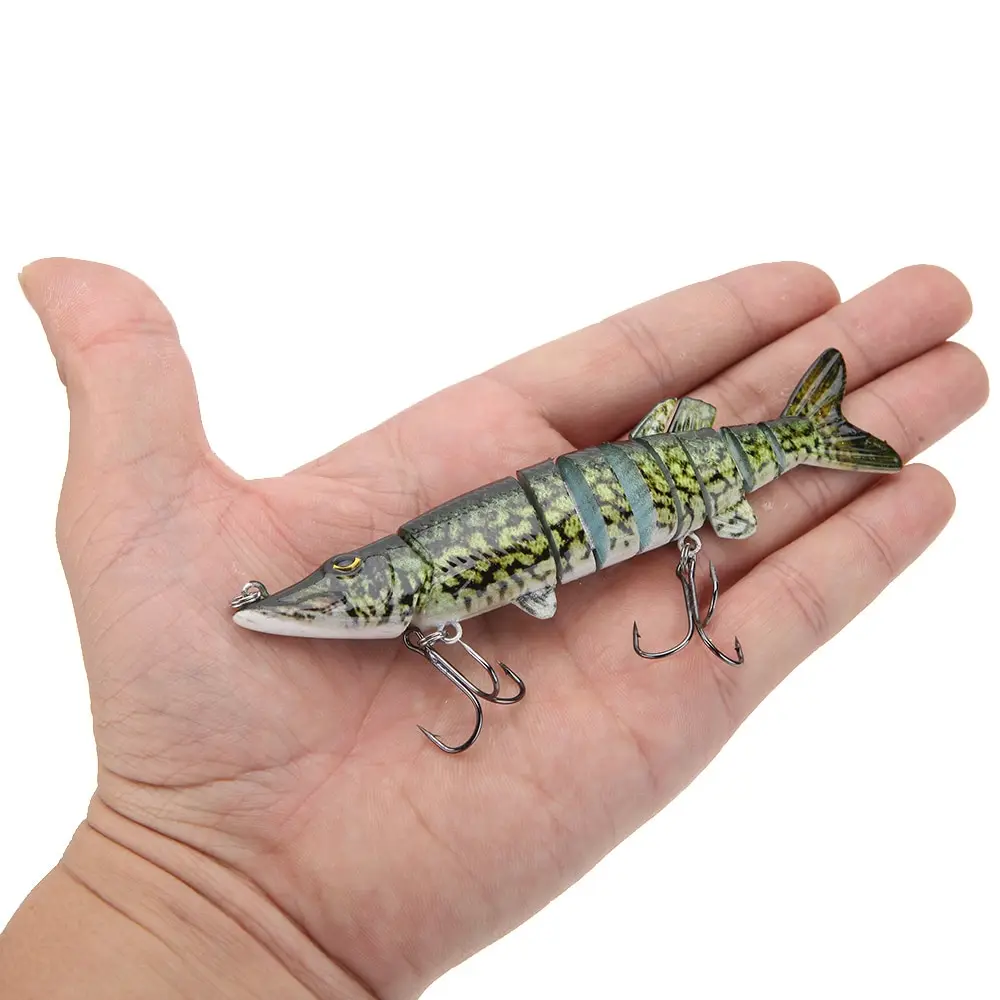 12.5 سنتيمتر 20g Wobblers الصيد السحر 9 القطاعات Crankbait Swimbait البحر بايك سمك لوري الاصطناعي الطعم مع هوك الصيد معالجة Pesca