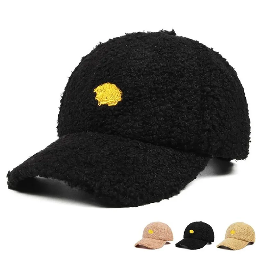 Yyun Lamb Wool Baseball Hat Women Winter Thick Warm Casquette Cap