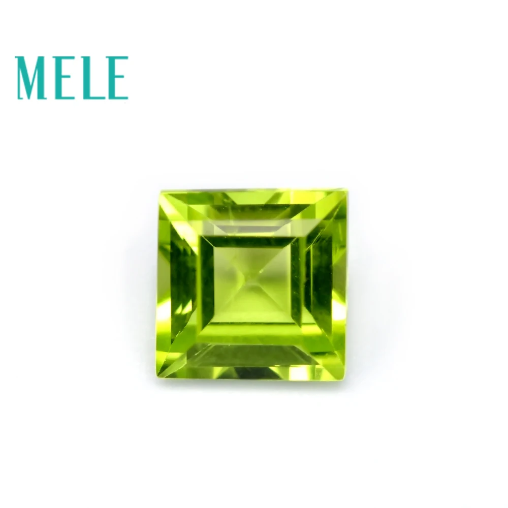 Natural Peridot 4 To 6 mm Square Shape Gemstone-Gemstone Cabochons-Peridot Gemstone-Wholesale Cabochons-Gemstone Lot 10 Pcs