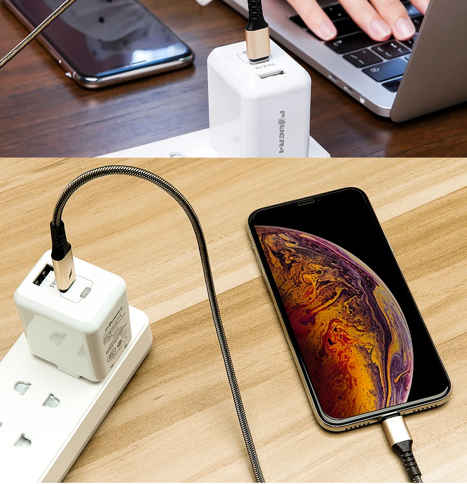 Power4 usb type C кабель системы освещения зарядка PD шнур USB-C для iPhone 11 Pro 8 xs xr Max кабель для быстрой зарядки данных для iPad