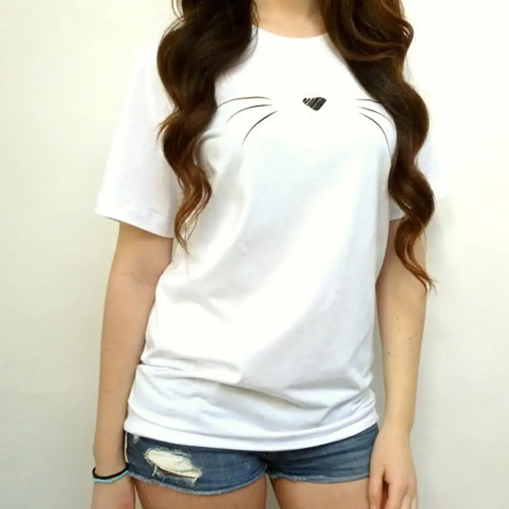 

Hot Sale Witchcraft Cat Printed Female CUTE T-Shirt Short Sleeve Women Tops Loose Summer T Shirt 2019 New AD