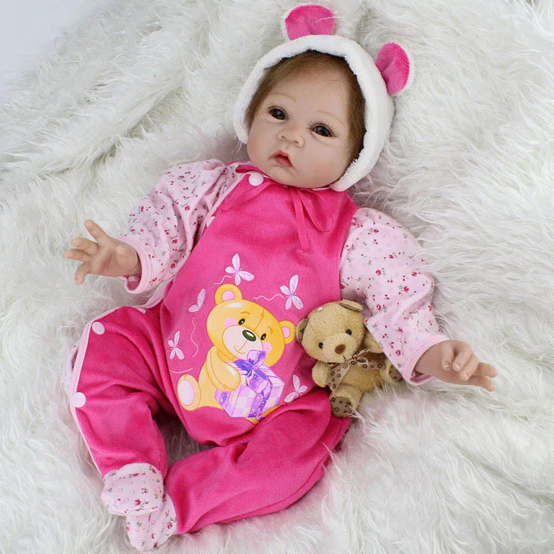 

NPK 55cm Reborn Doll Soft Vinyl Lifelike Handmade Dolls Christmas Kids Playmate M09