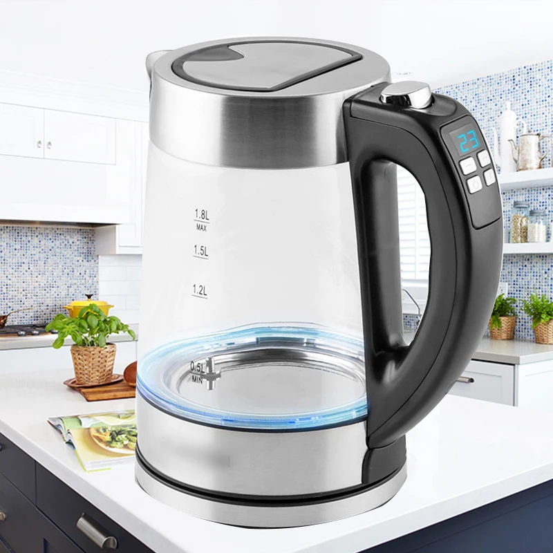 1.8L Glass electric kettle off Automatically glass anti scalding