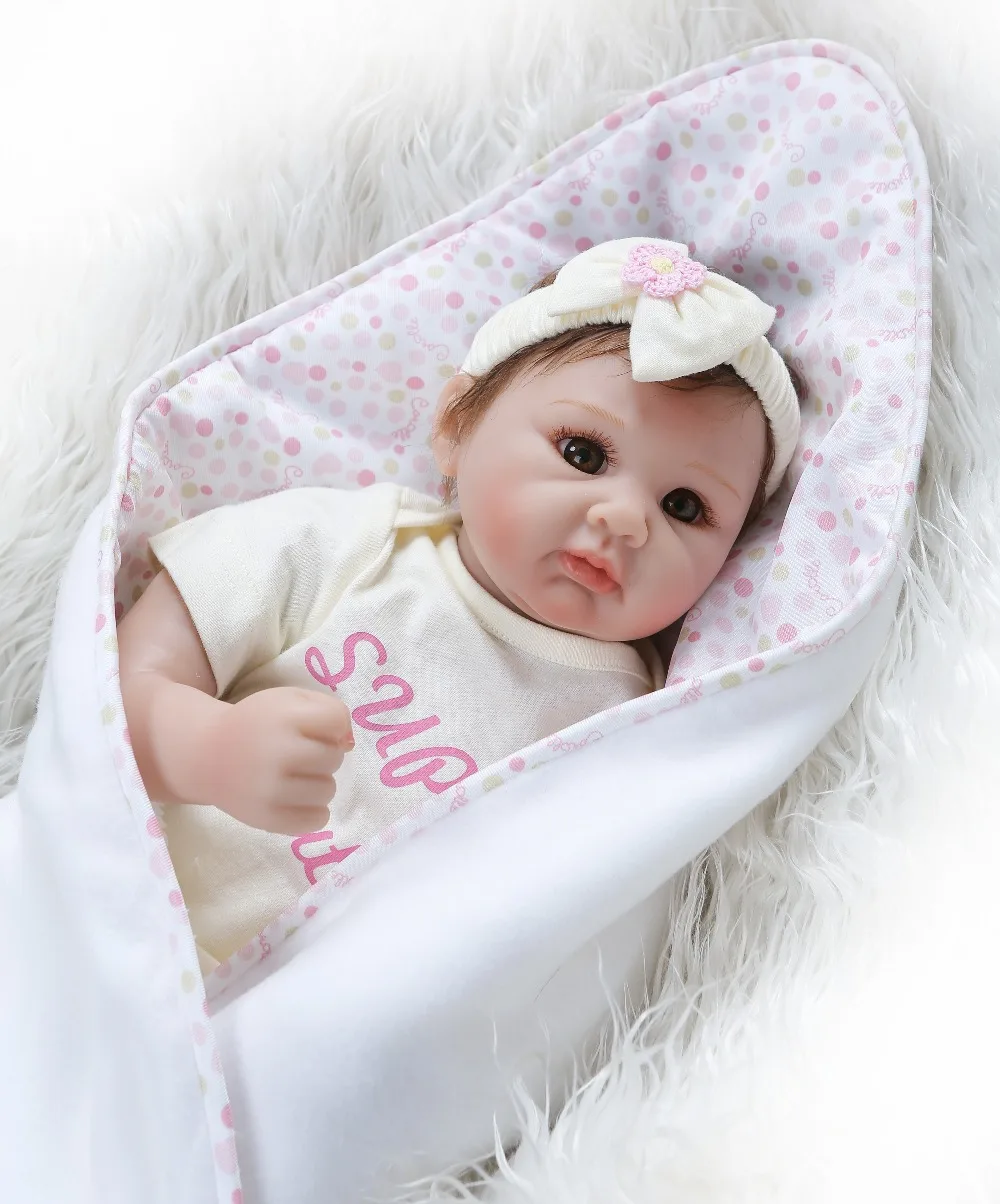 

NPK new 50cm Bebes Silicone Reborn Baby Handmade Alive Newborn Baby Dolls body with cute clothes doll Girl Gift Kids Playmates