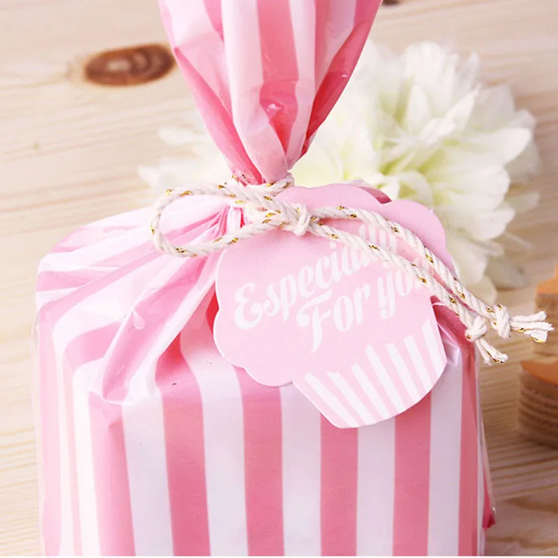 10 шт. милый галстук-бабочка в полоску для выпечки печенья сумки конфеты печенье закуски выпечка посылка для свадьбы подарочные сумки вечерние принадлежности 8z