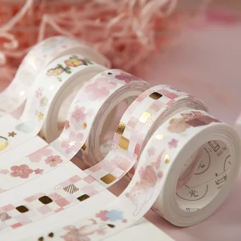 

Cute Romantic Cherry Blossoms Decorative Adhesive Tape Washi Tape Masking Tape School Office Supply Sticker Label Stationery
