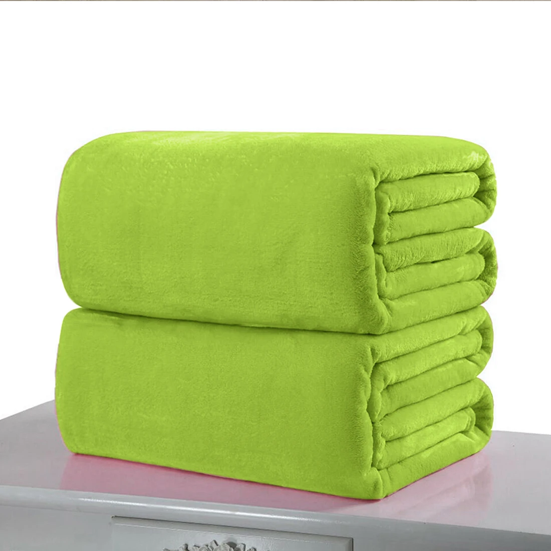 Полезное высококачественное супер мягкое Фланелевое простое покрывало, одеяло, Флисовое одеяло Manta Coberto для дивана, кровати, автомобиля, офиса - Цвет: green