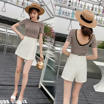 

Fresh Skirt Sweet School Style Pure Color High Waist Belt Irregular Short Skirt Women Spring New